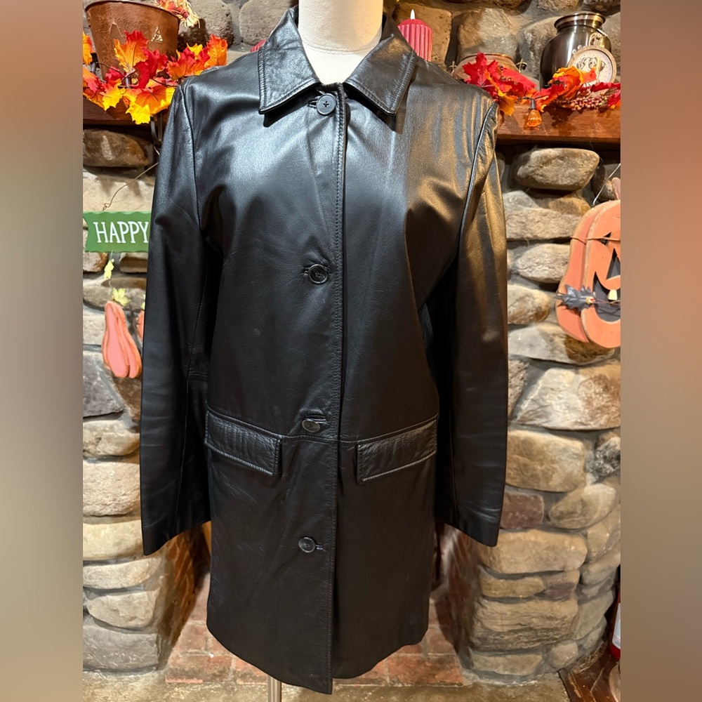 American Eagle Outfitters Black Leather Jacket